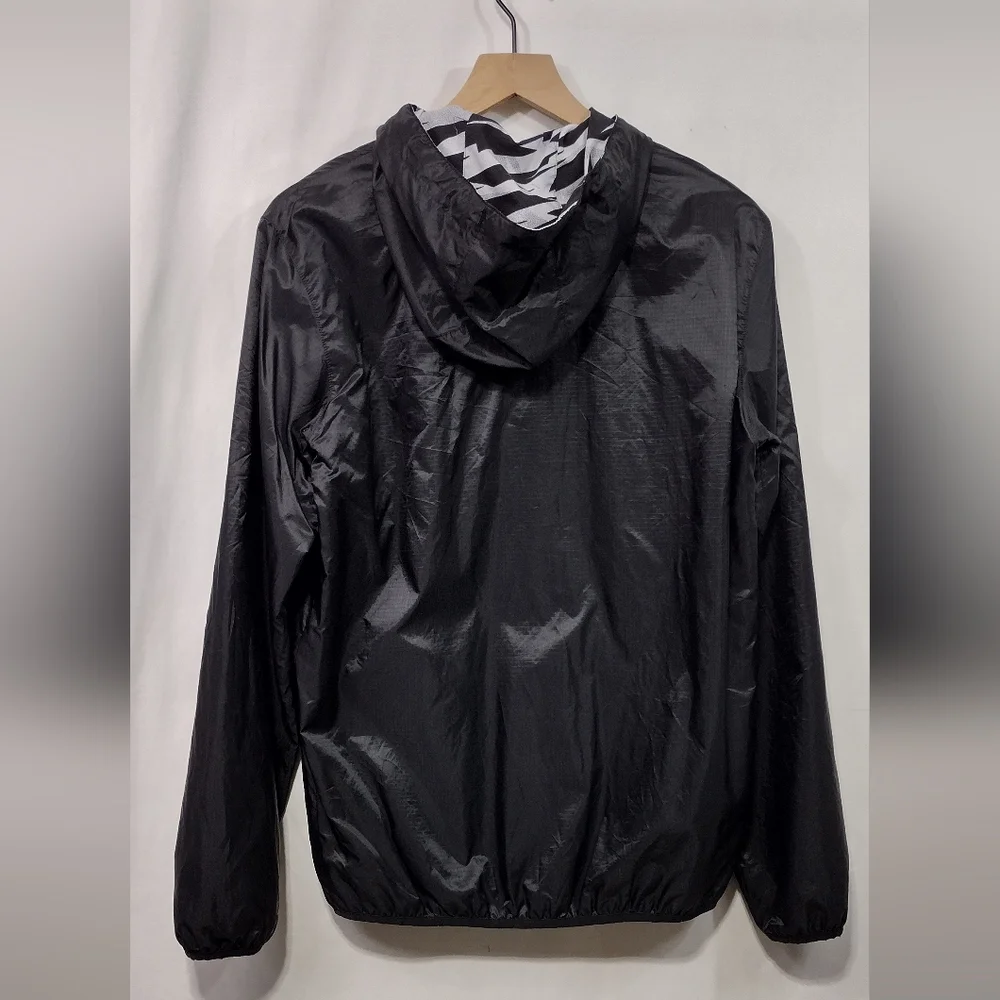 Vintage Adidas Reversible Anorak Jacket Men S Black Zebra Sporty Athletic - Picture 5 of 10